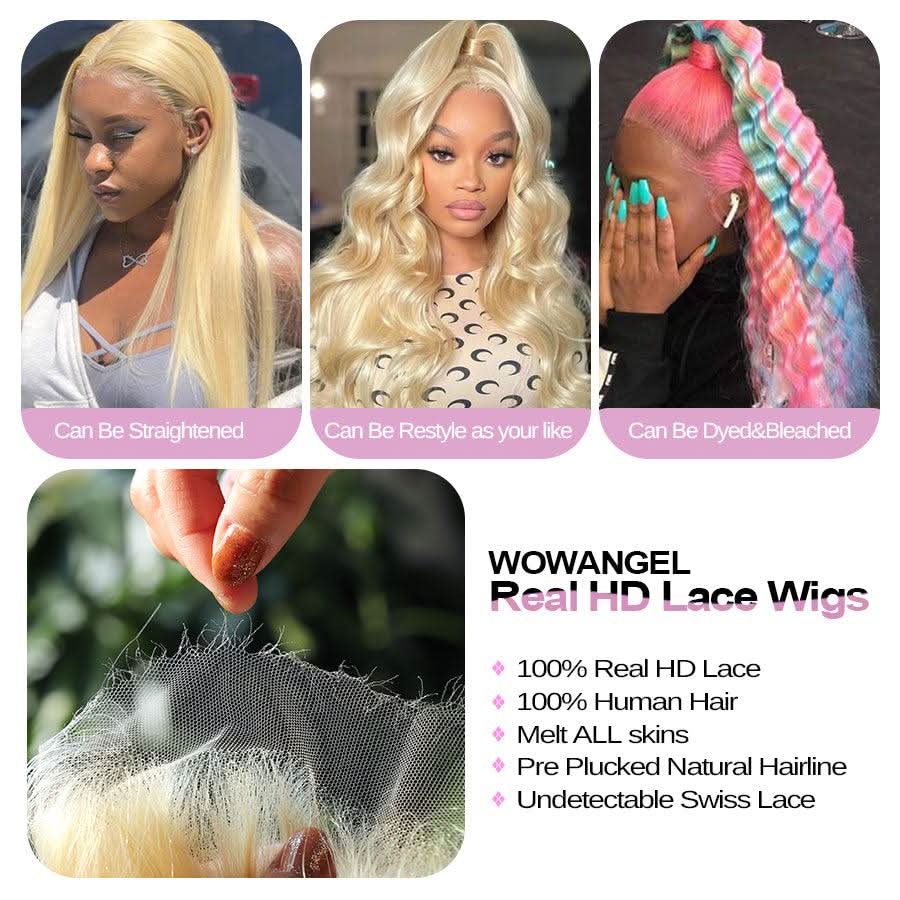 Upgrade 2.0 | 613 Blonde 13x4 Full Frontal Wigs Body Wave Glueless 5x5 Lace Closure Wig - Image 8