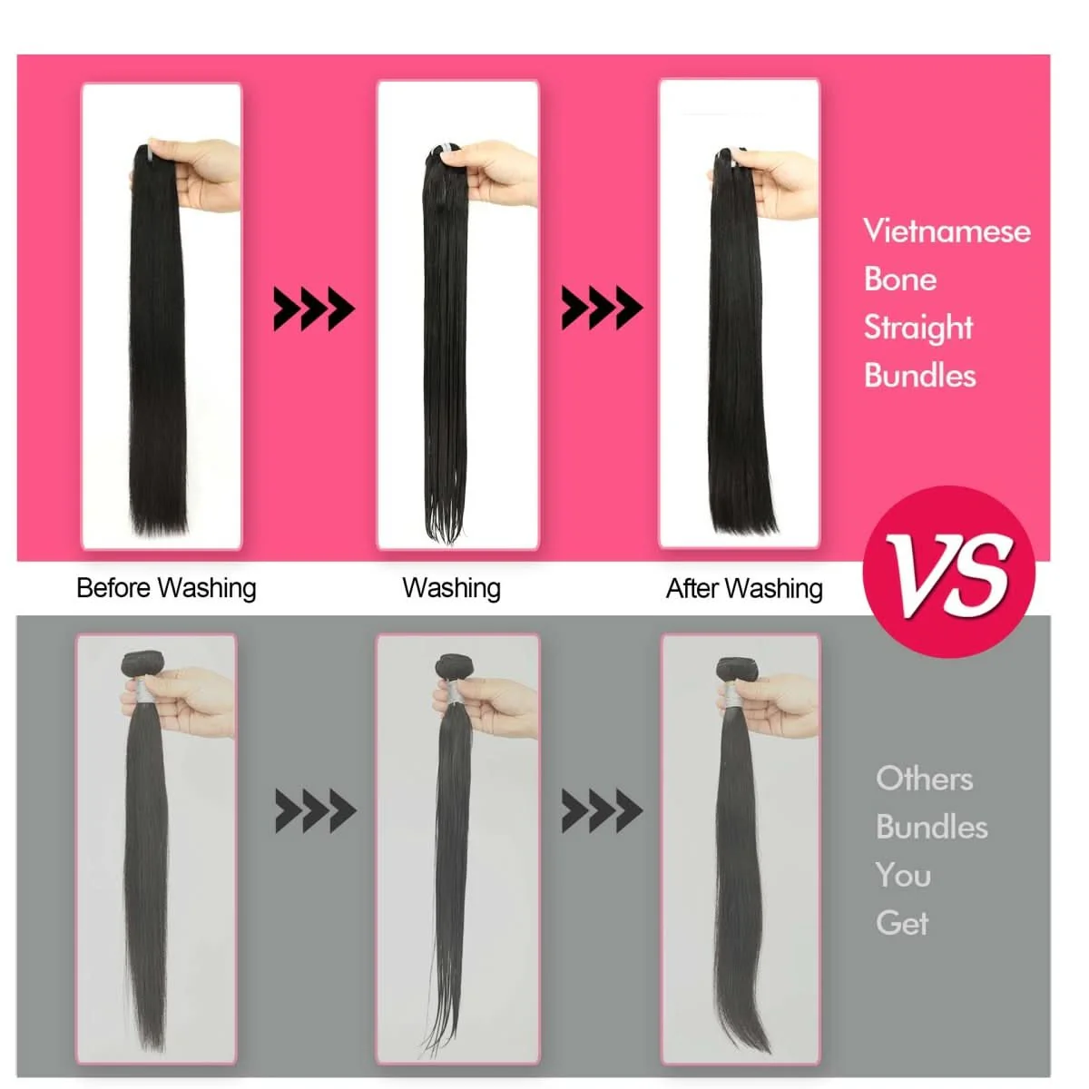 WOWANGEL 16A Super Double Drawn Vietnamese Bone Straight 100% Human Hair Weaves - Image 8