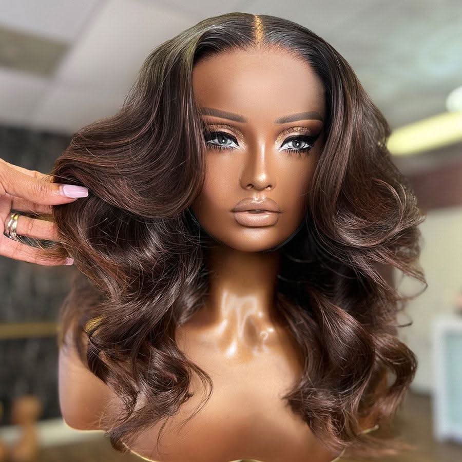 WOWANGEL Dark Auburn 5X5 HD Lace Closure Wig Body Wave Wear to Go Wig - Image 3