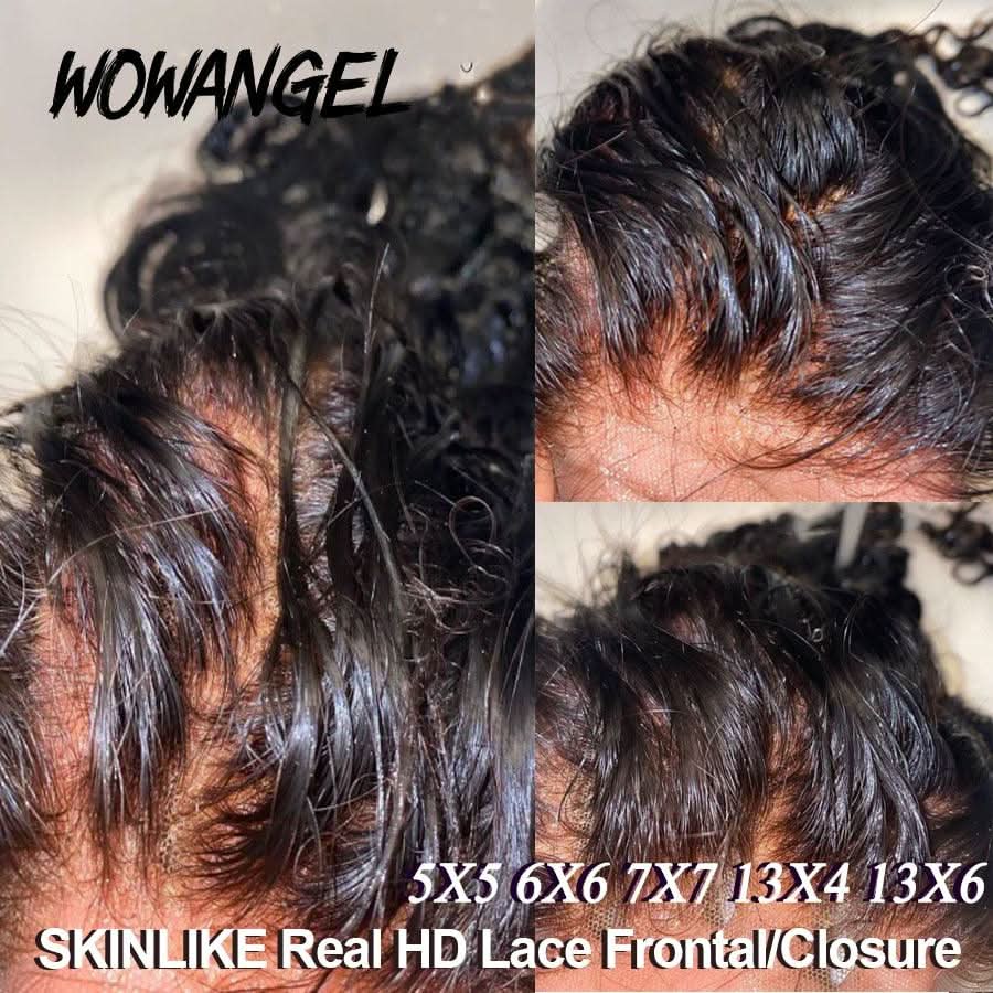 WOWANGEL 13x4 Skinlike Real HD Lace Frontal with 3 Bundles Straight - Image 4