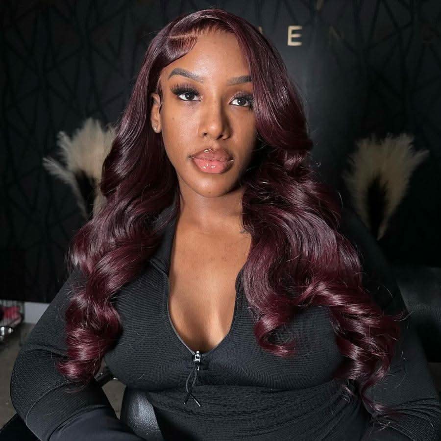 WOWANGEL Pre Everything 99J Burgundy 13X6 Lace Front Wigs Pre Max Wig - Image 6