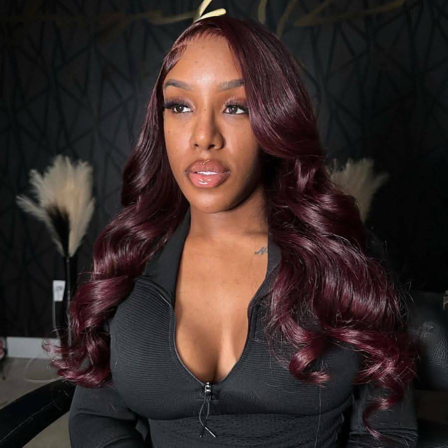 WOWANGEL Pre Everything 99J Burgundy 13X6 Lace Front Wigs Pre Max Wig - Image 7