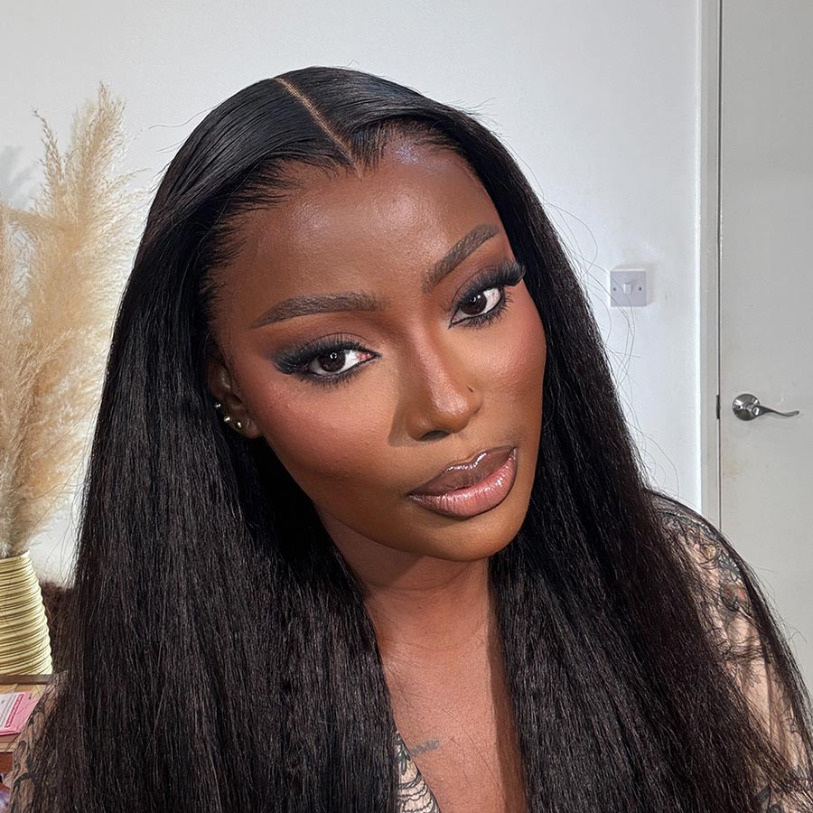 WOWANGEL 13X6 Skinlike Real HD Lace Front Wig Kinky Straight Glueless Wig - Image 3