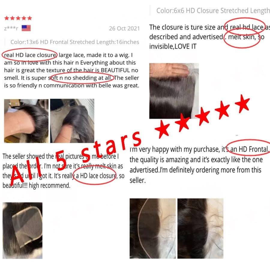 HD Lace Frontal Only, 13x6 Skinlike Real HD Lace Frontal, Lace Piece - Image 9