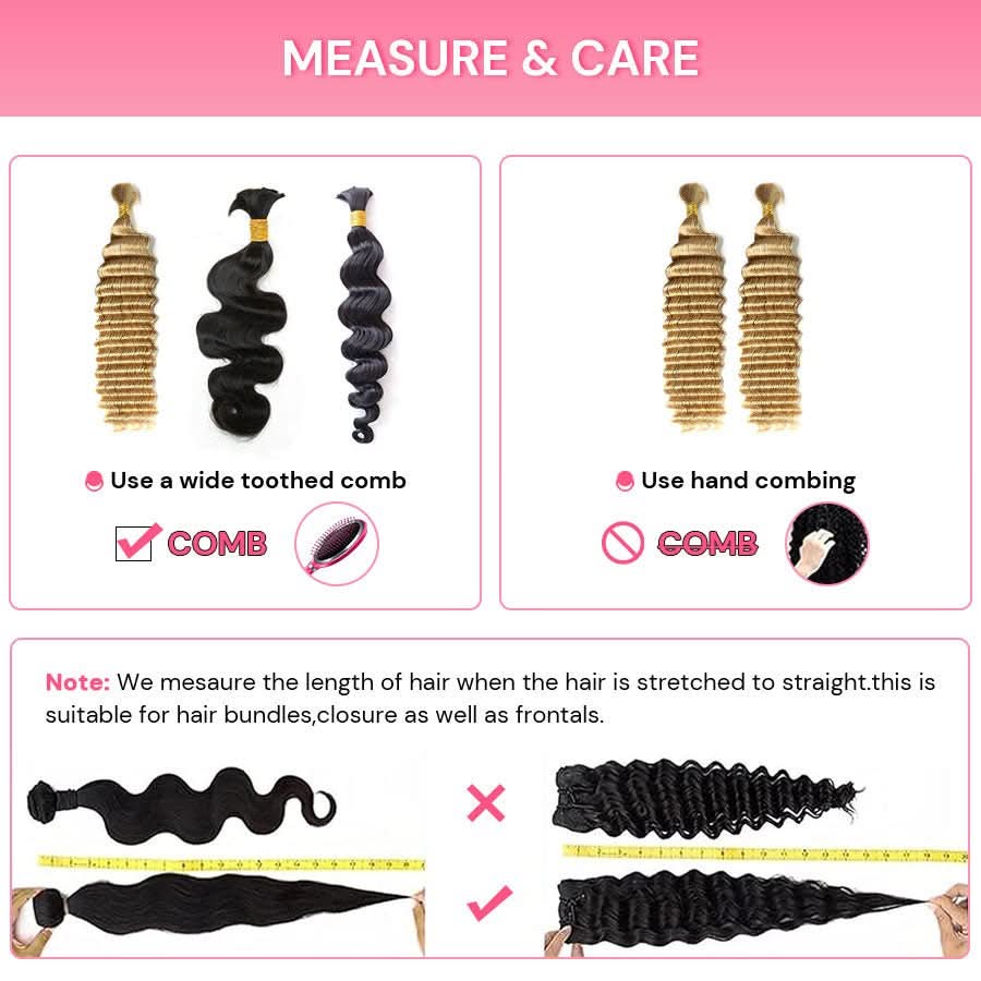WOWANGEL 27 Honey Blonde Human Braiding Hair For Boho Braids Deep Wave 100g - Image 4