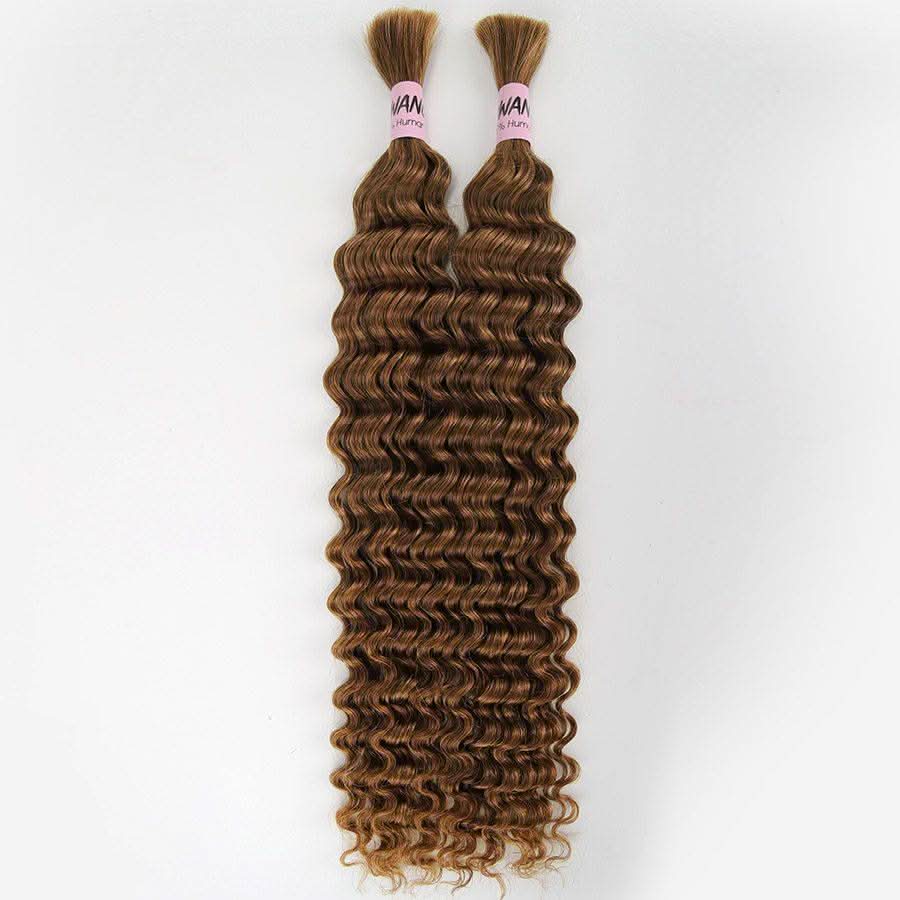 WOWANGEL 30# Color Human Braiding Hair For Boho Braids Deep Wave 100g - Image 3
