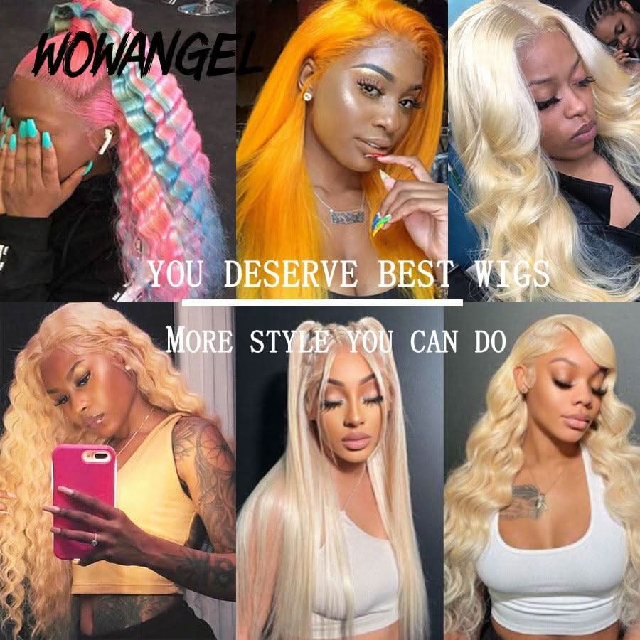 WOWANGEL 613# Blonde Bundles Deal 3pcs 100% Human Hair Weaves - Image 6