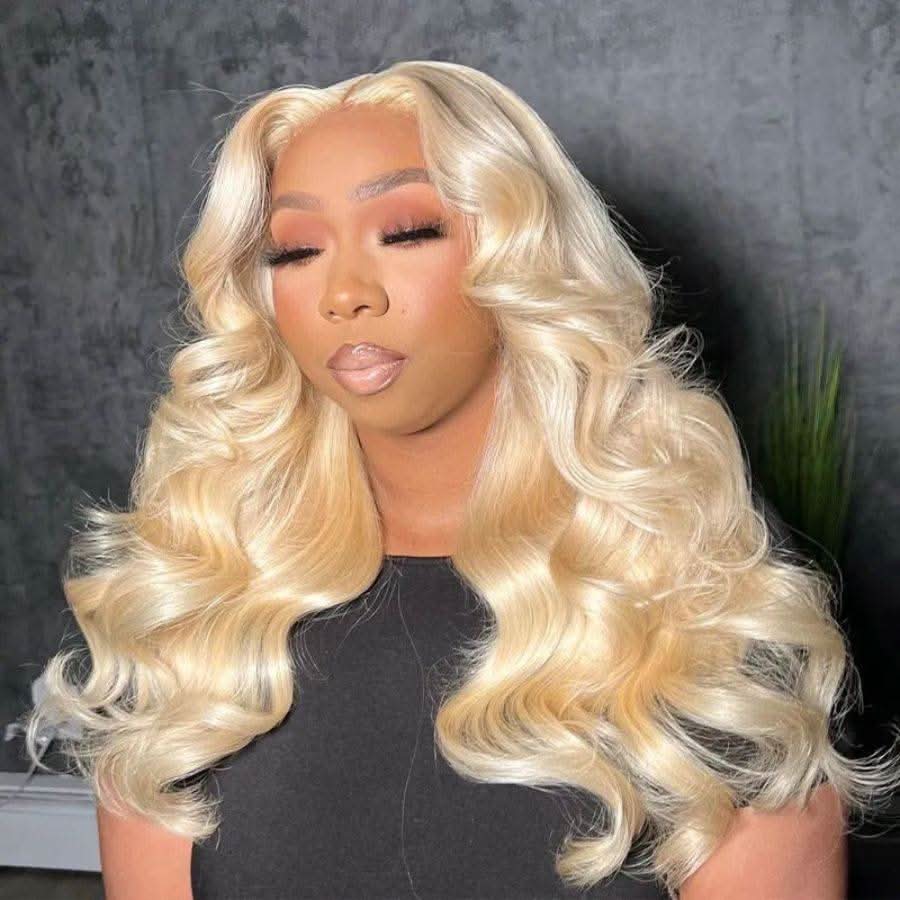 WOWANGEL 613# Blonde Full Lace Wig Transparent Lace Body Wave - Image 4
