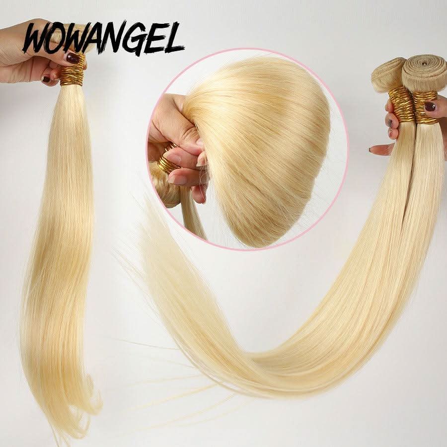 WOWANGEL 613# Blonde Hair Bundle 1Pc Straight Body Wave 100% Human Hair Weaves - Image 4