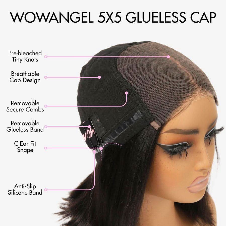 WOWANGEL Wear to Go 5x5 HD Lace Closure Wig Invisible Glueless Wig Body Wave - Image 4