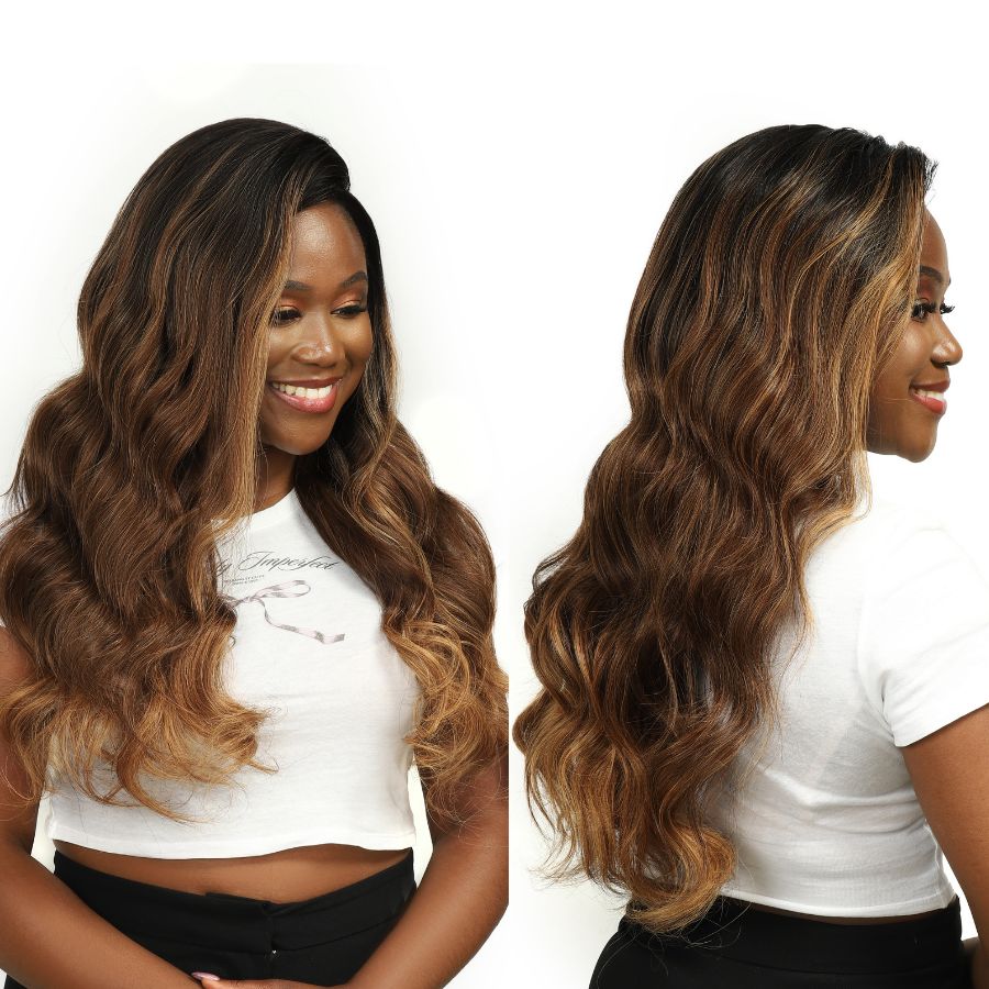 WOWANGEL Balayge Blonde HD Lace 13X6 Full Frontal Wig Pre Plucked Hairline - Image 4