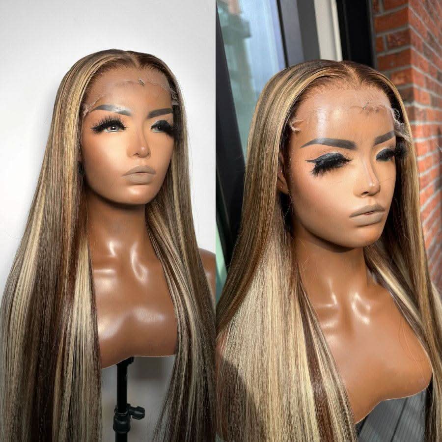 WOWANGEL Blonde Highlight 13X6 HD Lace Full Frontal Wig Premium Raw Hair - Image 3