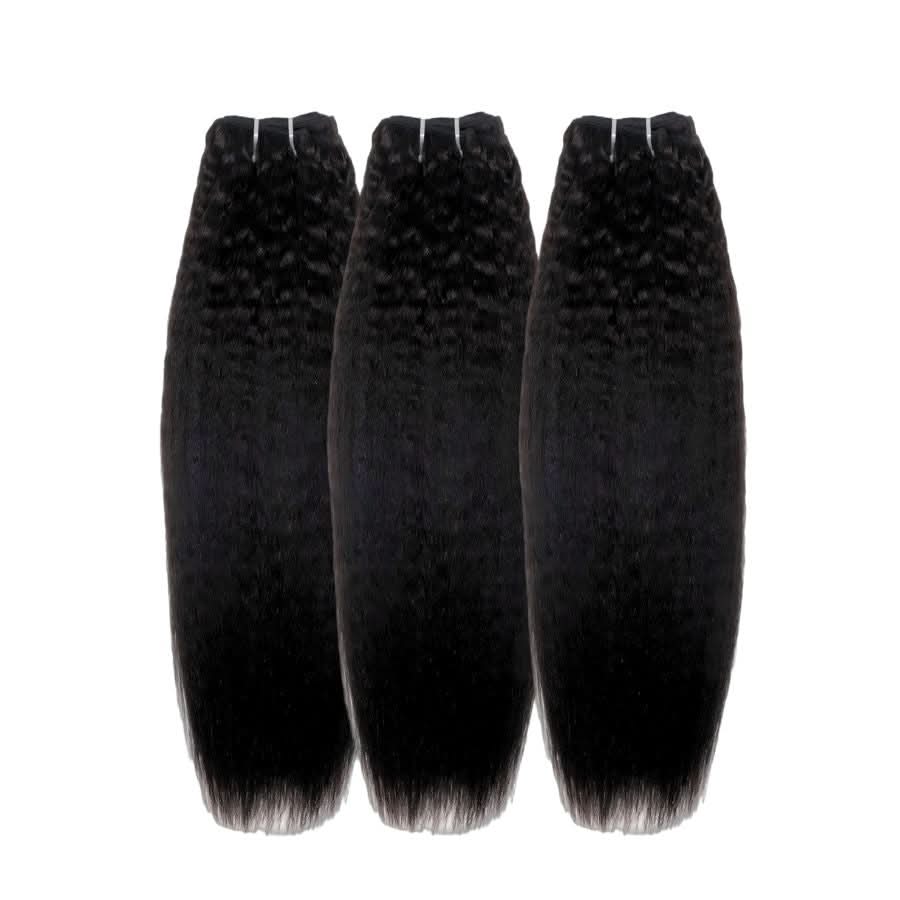 WOWANGEL Bundles Deal Yaki Straight/ Kinky Straight 100% Human Hair Weaves - Image 3
