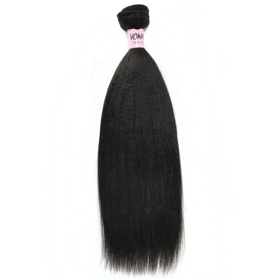 WOWANGEL Bundles Deal Yaki Straight/ Kinky Straight 100% Human Hair Weaves - Image 7