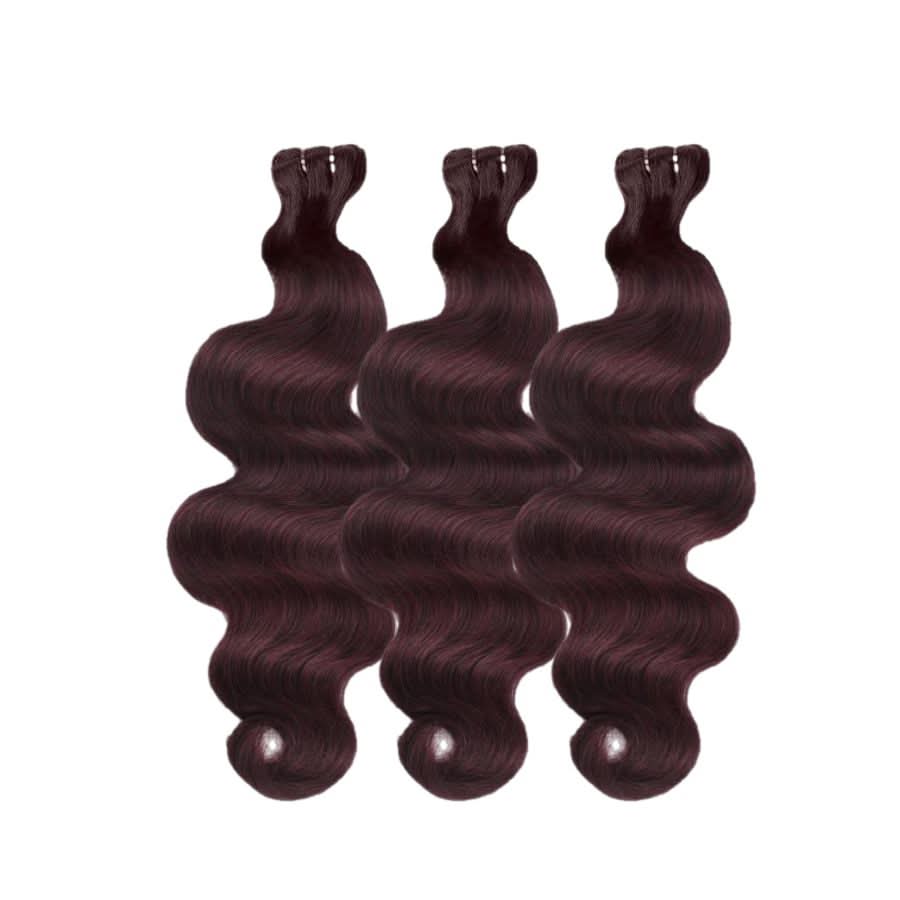 WOWANGEL Burgundy/99J Hair Bundles Deal Body Wave 100% Human Hair Weaves - Image 3