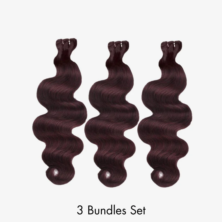 WOWANGEL Burgundy/99J Hair Bundles Deal Body Wave 100% Human Hair Weaves - Image 6