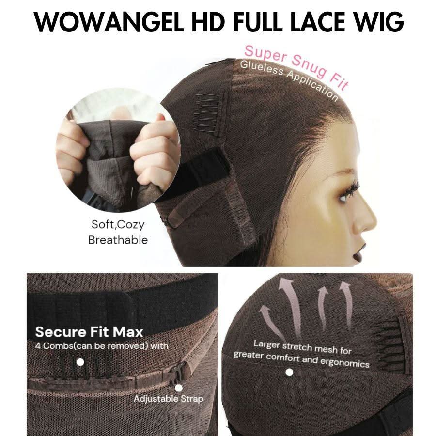 WOWANGEL Curly Pixie Skinlike Real HD Full Lace Wig Short Cut Wig - Image 3