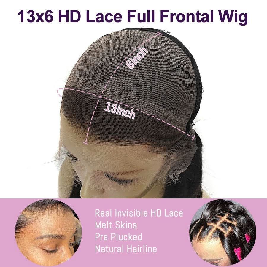WOWANGEL Deep Curly 13X6 Full Frontal HD Lace Wig Seamless Clean Hairline - Image 6