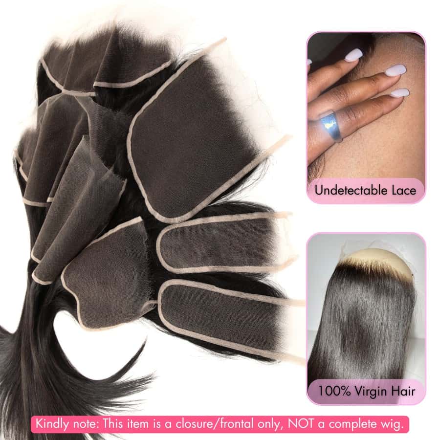 Lace Frontal Only, Skinlike Real HD Lace 13x6 13x4 7x7 6x6 5x5 2x6 Lace Closure Pieces - Image 3