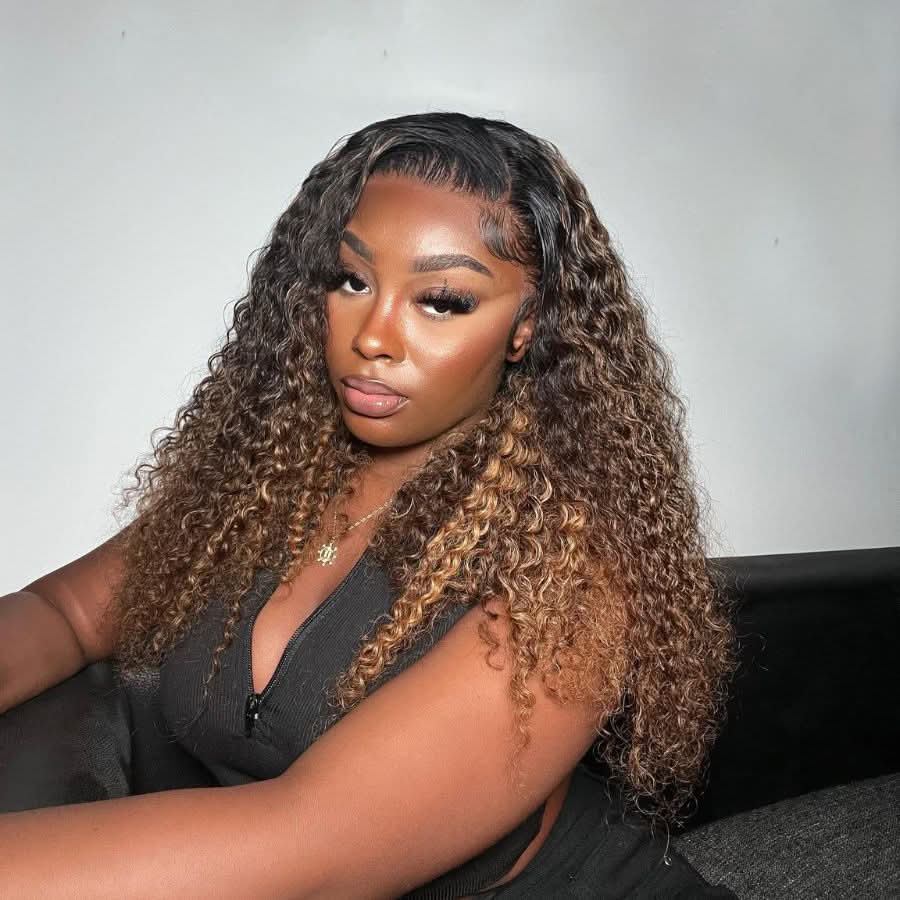 WOWANGEL Highlight Ombre 13x6 Skinlike Real HD Lace Front Wig Water Wave - Image 3