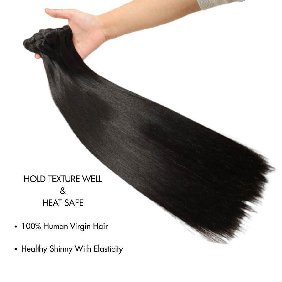 WOWANGEL Jet Black Hair Bundles Deal Straight 100% Human Hair Weaves - Image 4