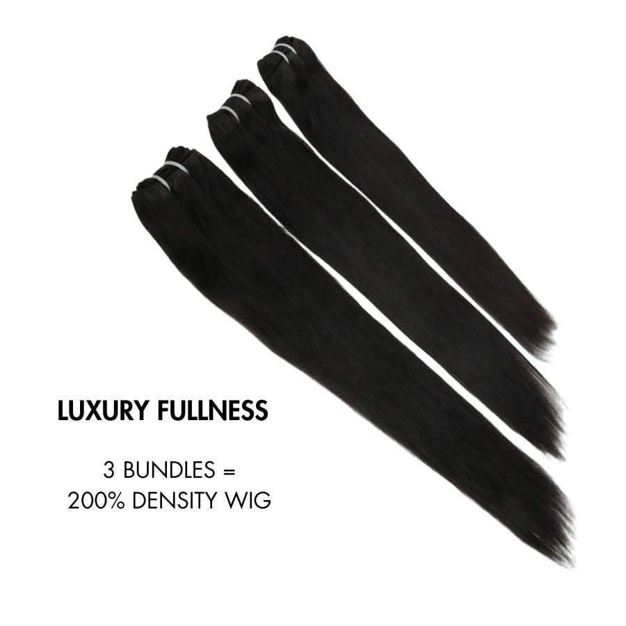 WOWANGEL Jet Black Hair Bundles Deal Straight 100% Human Hair Weaves - Image 5