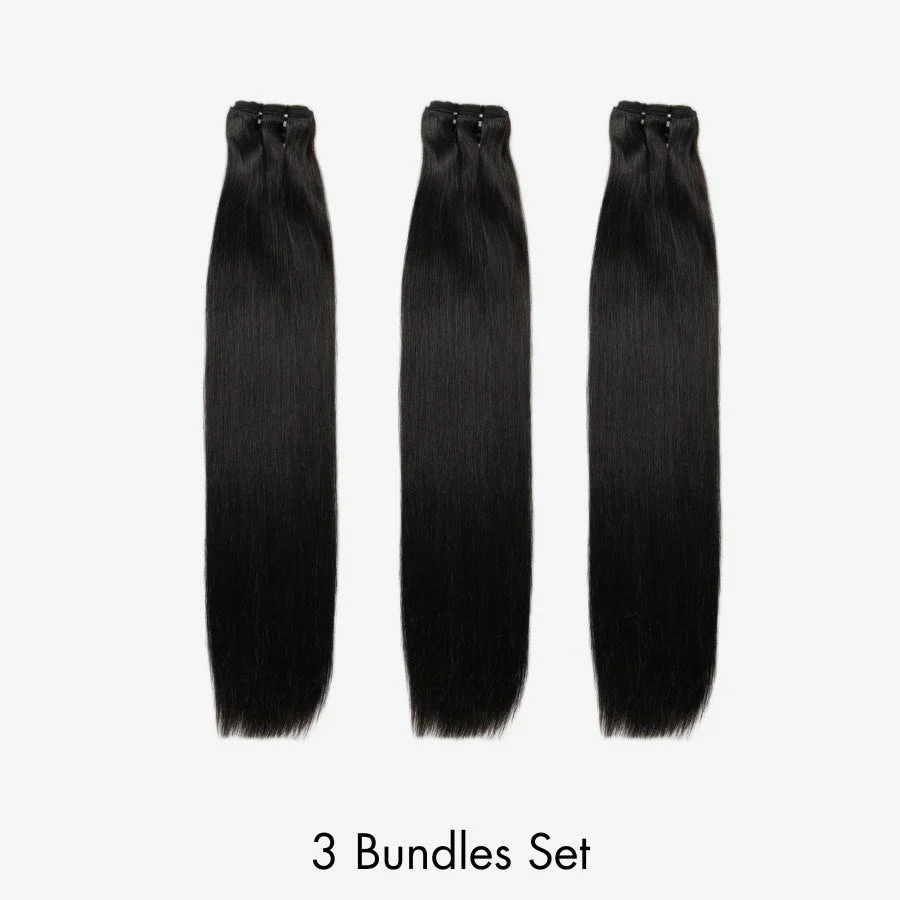 WOWANGEL Jet Black Hair Bundles Deal Straight 100% Human Hair Weaves - Image 6