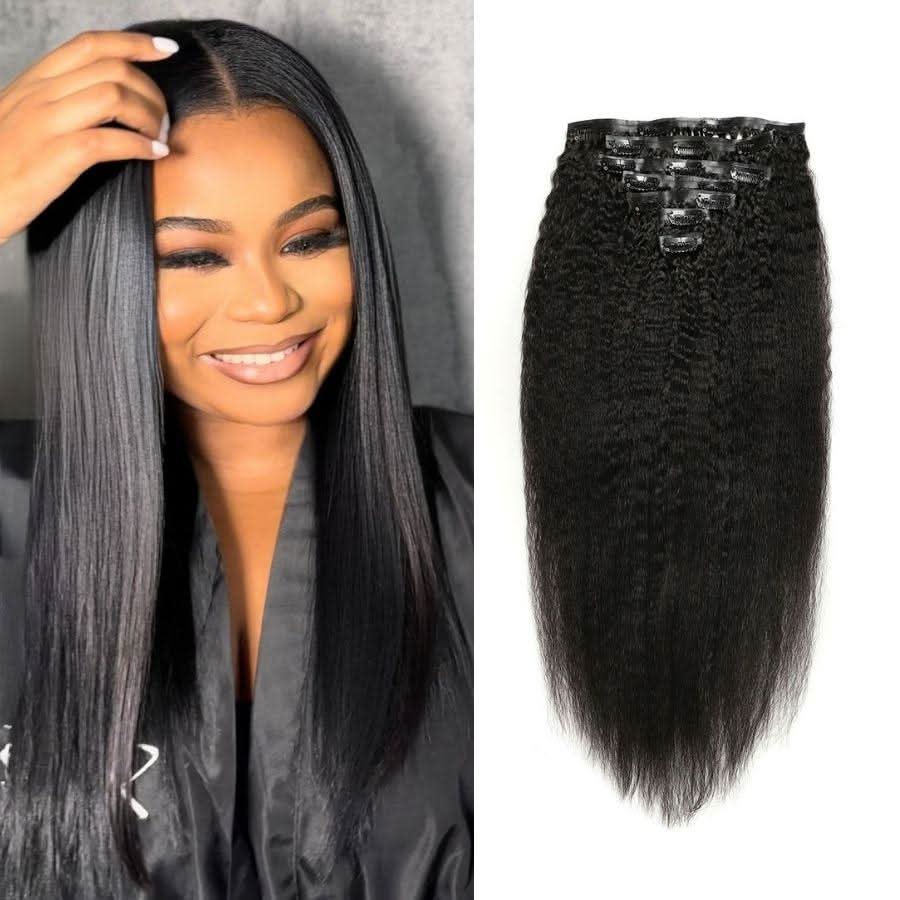 WOWANGEL Kinky Straight Seamless Clip Ins Hair Extensions - Image 5