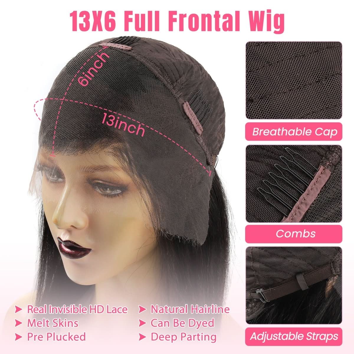 WOWANGEL Blonde Highlight HD Lace 13X6 Full Frontal Wig Pre Plucked Hairline - Image 5
