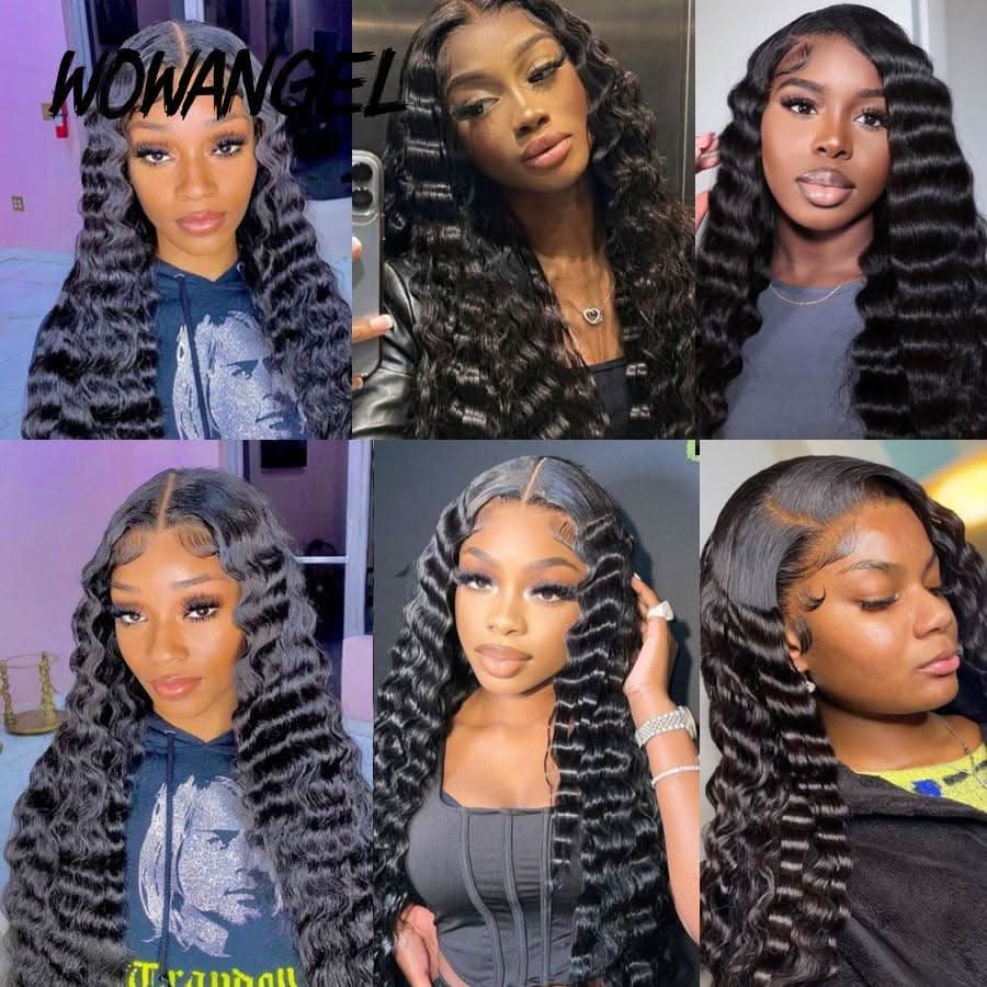 WOWANGEL Skinlike Real HD Lace 13X6 Full Frontal Wig Loose Deep Wave Pre Plucked - Image 4