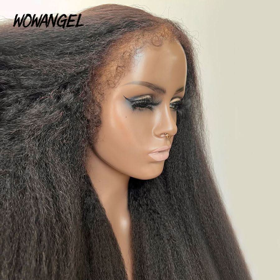 WOWANGEL 4C Edges 360 Invisible Strap HD Lace Wig Kinky Straight - Image 3