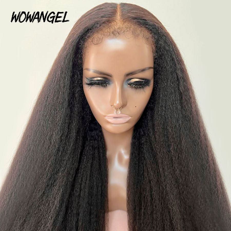 WOWANGEL 4C Edges 360 Invisible Strap HD Lace Wig Kinky Straight - Image 8