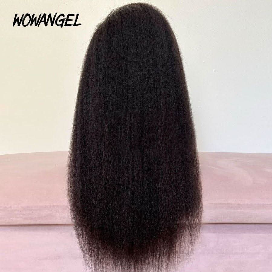 WOWANGEL 4C Edges 360 Invisible Strap HD Lace Wig Kinky Straight - Image 9