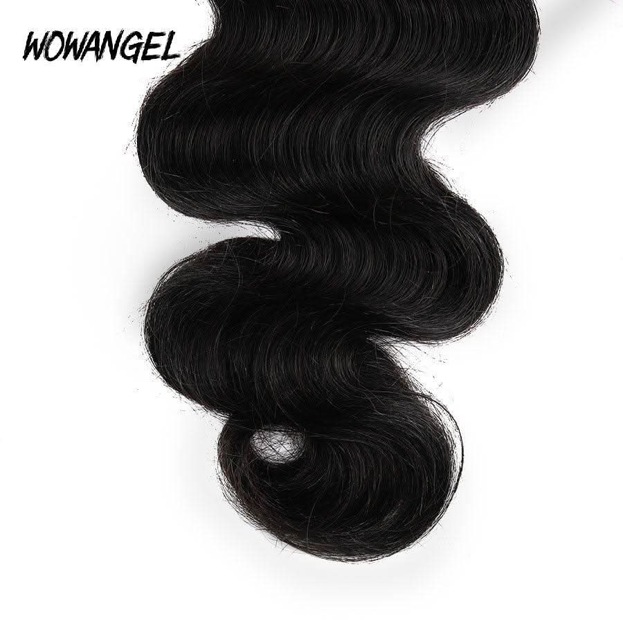 WOWANGEL Tape in Hair Extensions Body Wave Natural Black Human Hair 40pcs 100g - Image 3
